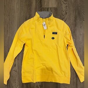 LL Bean sunset gold quarter zip size medium NWT